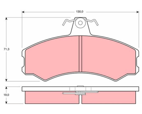 Brake Pad Set, disc brake GDB846 TRW, Image 2