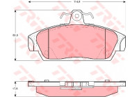 Brake Pad Set, disc brake GDB859 TRW