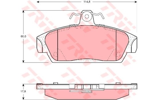 Brake Pad Set, disc brake GDB859 TRW