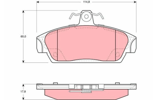 Brake Pad Set, disc brake GDB859 TRW, Image 2