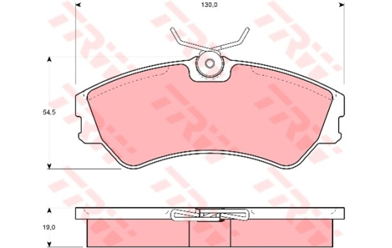 Brake Pad Set, disc brake GDB862 TRW