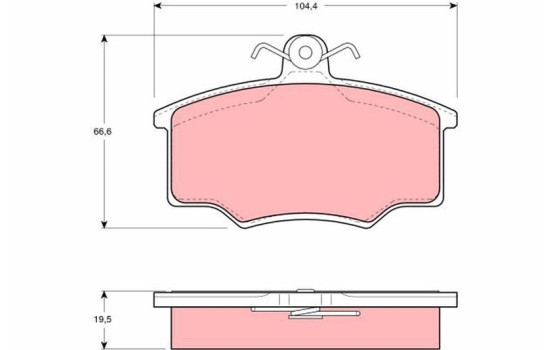Brake Pad Set, disc brake GDB863 TRW