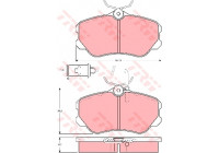 Brake Pad Set, disc brake GDB864 TRW