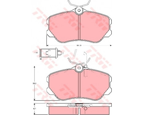 Brake Pad Set, disc brake GDB864 TRW