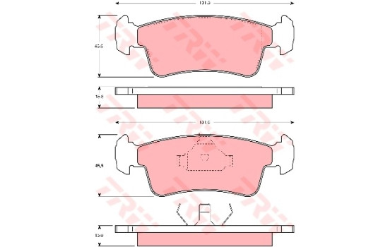 Brake Pad Set, disc brake GDB867 TRW