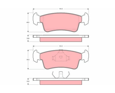 Brake Pad Set, disc brake GDB867 TRW, Image 2