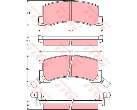 Brake Pad Set, disc brake GDB871 TRW