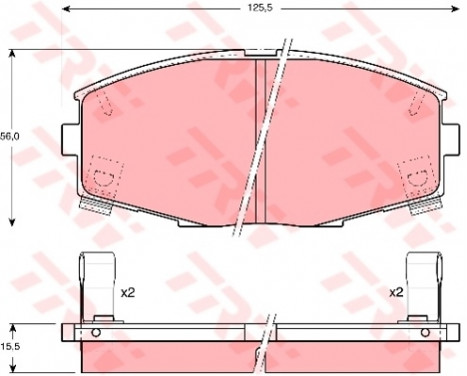 Brake Pad Set, disc brake GDB880 TRW