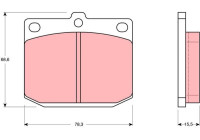 Brake Pad Set, disc brake GDB881 TRW