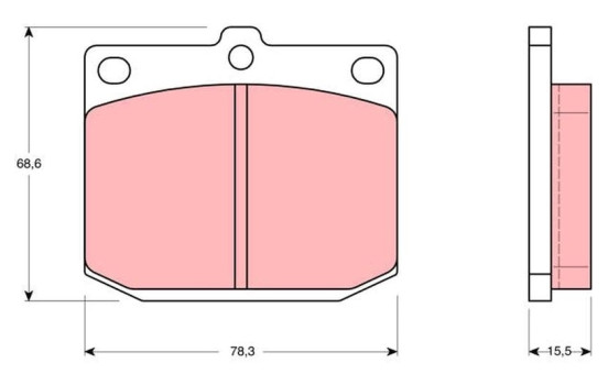 Brake Pad Set, disc brake GDB881 TRW