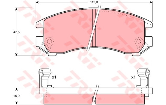 Brake Pad Set, disc brake GDB882 TRW