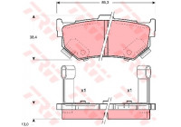 Brake Pad Set, disc brake GDB884 TRW