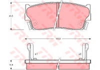 Brake Pad Set, disc brake GDB885 TRW