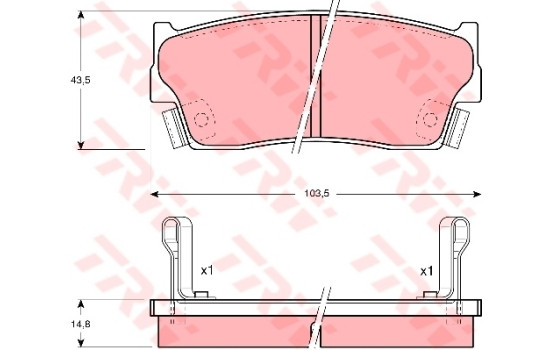 Brake Pad Set, disc brake GDB885 TRW