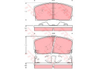 Brake Pad Set, disc brake GDB886 TRW