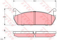 Brake Pad Set, disc brake GDB887 TRW