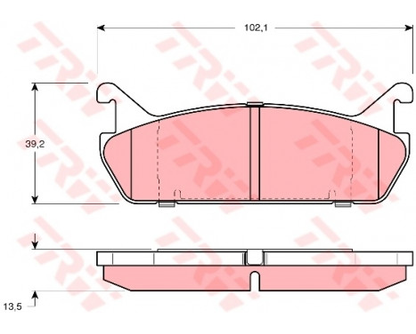 Brake Pad Set, disc brake GDB887 TRW