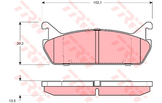Brake Pad Set, disc brake GDB887 TRW