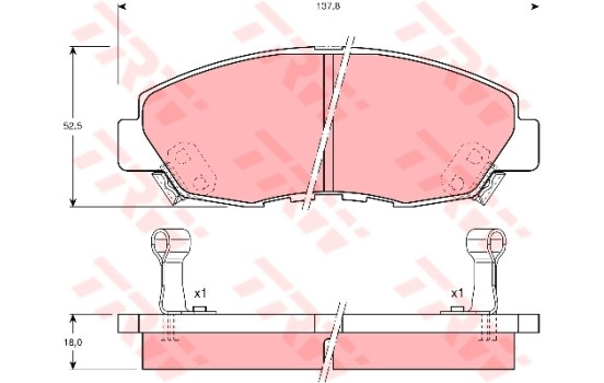 Brake Pad Set, disc brake GDB894 TRW