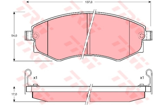 Brake Pad Set, disc brake GDB895 TRW