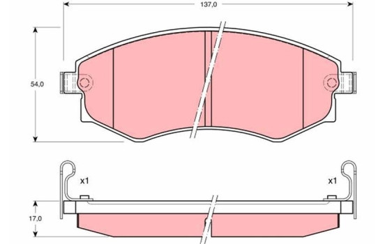 Brake Pad Set, disc brake GDB895 TRW, Image 2