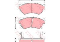 Brake Pad Set, disc brake GDB899 TRW