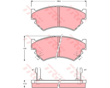 Brake Pad Set, disc brake GDB899 TRW