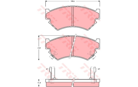 Brake Pad Set, disc brake GDB899 TRW