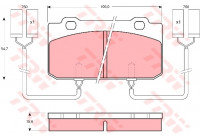 Brake Pad Set, disc brake GDB902 TRW