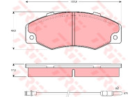 Brake Pad Set, disc brake GDB903 TRW