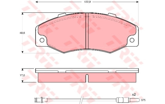 Brake Pad Set, disc brake GDB903 TRW