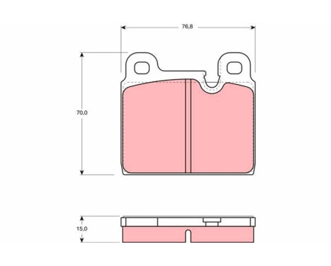 Brake Pad Set, disc brake GDB918 TRW, Image 2