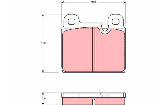 Brake Pad Set, disc brake GDB918 TRW, Image 2
