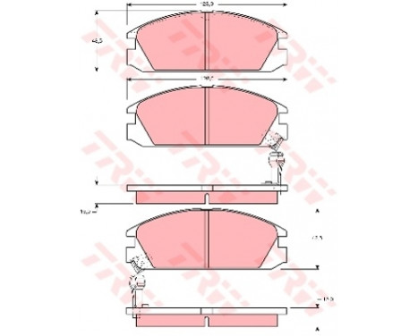 Brake Pad Set, disc brake GDB925 TRW