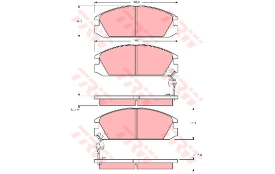 Brake Pad Set, disc brake GDB925 TRW