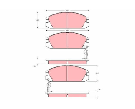 Brake Pad Set, disc brake GDB925 TRW, Image 2