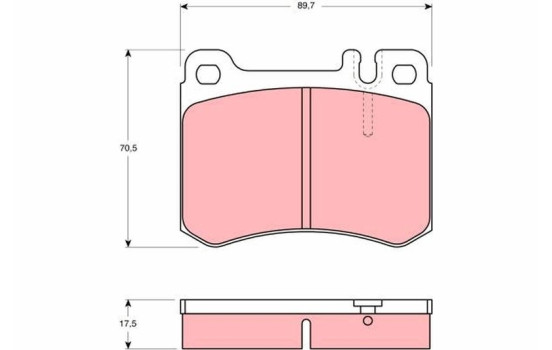 Brake Pad Set, disc brake GDB929 TRW, Image 2