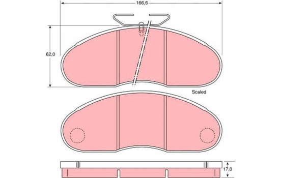 Brake Pad Set, disc brake GDB948 TRW, Image 2