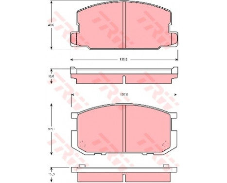 Brake Pad Set, disc brake GDB954 TRW