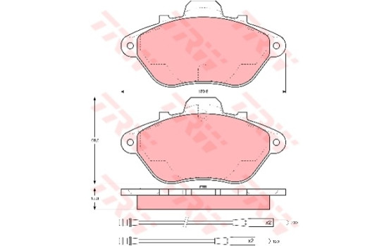 Brake Pad Set, disc brake GDB956 TRW