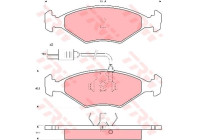 Brake Pad Set, disc brake GDB960 TRW