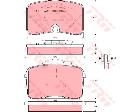 Brake Pad Set, disc brake GDB961 TRW