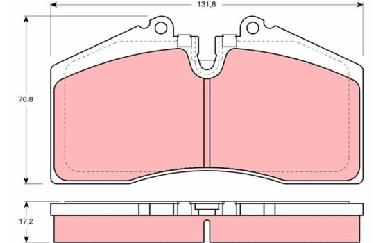Brake Pad Set, disc brake GDB966 TRW, Image 2