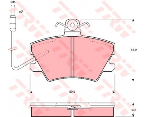 Brake Pad Set, disc brake GDB968 TRW