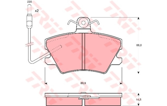 Brake Pad Set, disc brake GDB968 TRW