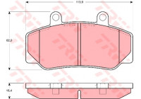 Brake Pad Set, disc brake GDB970 TRW