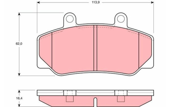 Brake Pad Set, disc brake GDB970 TRW, Image 2