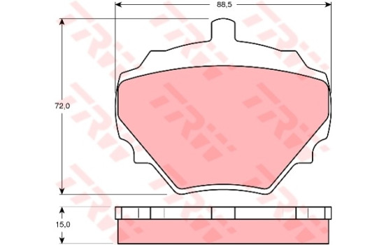 Brake Pad Set, disc brake GDB974 TRW