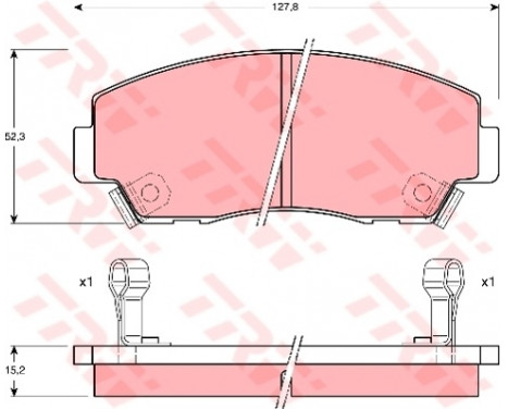 Brake Pad Set, disc brake GDB977 TRW