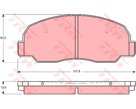 Brake Pad Set, disc brake GDB980 TRW